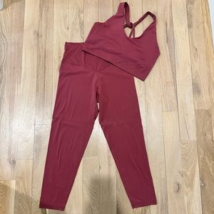 Workout Leggings and Bra Set